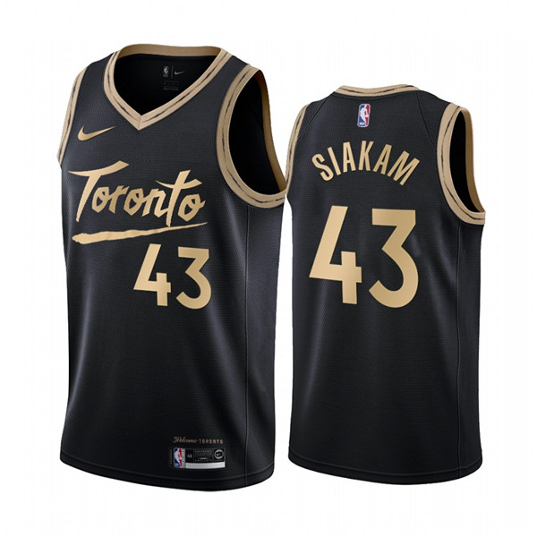 Men's Toronto Raptors #43 Pascal Siakam Black NBA City Edition New Uniform 2020-21 Stitched Jersey